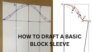 HOW TO DRAFT A BASIC BLOCK SLEEVE  NATHALIE BRAY METHODBEGINNERS FRIENDLYpatterndrafting fashion [upl. by Gasser]