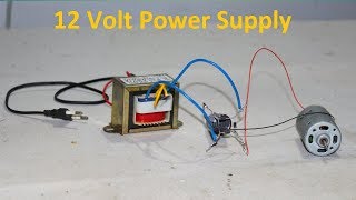 how to Build 12 volt power supply or adaptor at home by using ac transformer [upl. by Sidwell971]