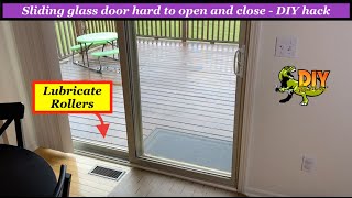 Sliding glass door hard to open and close  DIY hack [upl. by Cormier682]