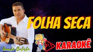 Karaokê  Folha Seca Seresta Amado Batista Com Letra [upl. by Rachaba764]