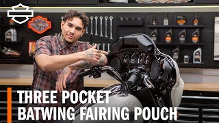 HarleyDavidson ThreePocket Batwing Fairing Pouch Overview [upl. by Romney]