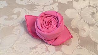 How to Fold a Cloth Napkin into a Rose in 72 Seconds [upl. by Yllime]