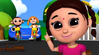 Sadak Bani Hai Lambi Chaudi सड़क बनी है लम्बी चौड़ी Kids Hindi Rhyme [upl. by Diarmuid]