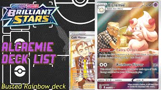 Alcremie Brilliant Stars Deck Lists prelaunch [upl. by Nilrah]