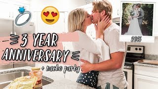 3 YEAR WEDDING ANNIVERSARY  nacho making party [upl. by Galateah]