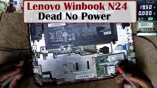 Lenovo N24 Notebook Winbook Series Not Charging No Power No Sign Of Life Repair [upl. by Eillim]