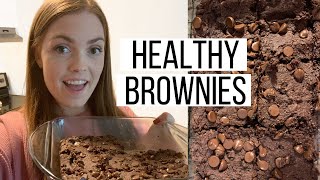 HEALTHY CHICKPEA BROWNIES  vegan amp glutenfree [upl. by Fairfield]