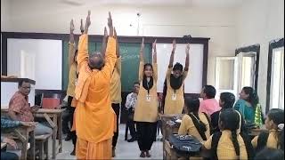 Mandari College Basudevpur Bhadrak yoga theory and practical class conducted students teaching staff [upl. by Baptista]