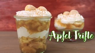 APFEL TRIFLE mit Weißwein amp Zimt  Schichtdessert im Glas Nachtisch Rezepte Adventskalender 03 [upl. by Hanshaw545]