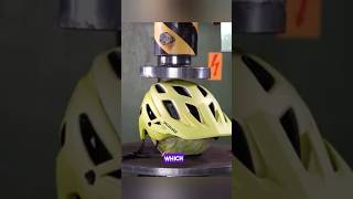 Bicycle Helmet vs Bike Helmet vs Military Helmet Under Hydraulic Press Experiment [upl. by Klement]