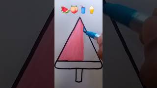 🍉🍑🥤🍦 satisfying creative art emojmix art shorts [upl. by Slorac]