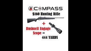 Thompson Center Compass Shooting At 444 Yds Bushnell Engage Scope Review Rebate VS Ruger Precision [upl. by Lucic]