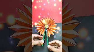 Cute paper DIY fan origami flower Paper craft5 minute craft shorts trending viral foryou diy [upl. by Starobin]