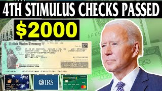 4TH STIMULUS CHECKS PASSED 2000MO DIRECT DEPOSIT CONFIRMED FOR ALL SENIORS amp LOWINCOME AMERICANS [upl. by Eyot]