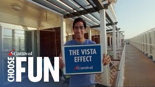 The Vista Effect with Zach King 360 Video Ep 2  Meet Carnival Vista  Carnival Cruise Line [upl. by Tamar671]