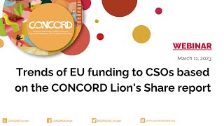 Webinar  Trends of EU funding to CSOs [upl. by Relyuhcs]