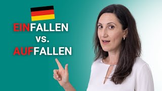 EINFALLEN oder AUFFALLEN  ein genialer Trick Typischer Fehler Deutsch B2 C1 C2 [upl. by Eciened]