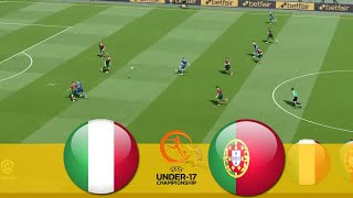 Italia vs Portogallo Highlights  EURO U17 2024  eFootball PES 2021 [upl. by Bernardi]