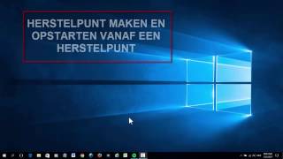 Herstelpunt maken in windows 10 [upl. by Nevak508]