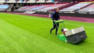 Dennis G860 at The London Stadium  Football Pitch Maintenance [upl. by Trescha]