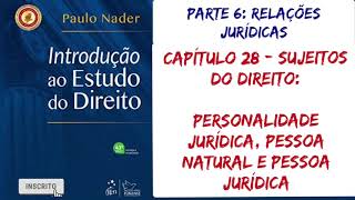 28 SUJEITOS DO DIREITO PESSOA NATURAL E PESSOA JURÍDICA [upl. by Eniwtna864]