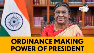 Ordinance making Power of President mlaxmikanth detail explanation upsc pcs competitiveexams [upl. by Akkinahs]