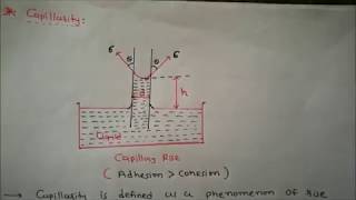 capillarity derivation capillary rise [upl. by Reddy555]