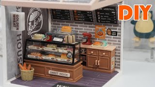 DIY Miniature Dollhouse Kit  Rolife Super Creator Golden Wheat Bakery  Relaxing Satisfying Video [upl. by Htebsle]