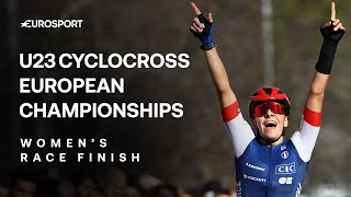 THRILLING FINALE to U23 Womens CX European Championships 😮‍💨  202425 Cyclocross Season [upl. by Arymahs]