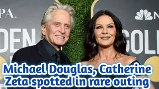 Michael Douglas Catherine Zeta spotted in rare outing [upl. by Canty549]