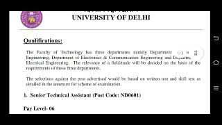 Delhi University  various vacancies  non teaching staff  exam post eligibility  all explained [upl. by Igic]