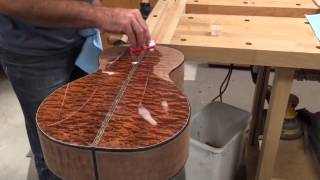 Quilted Sapele Guitar Pore Fill [upl. by Lleraj533]