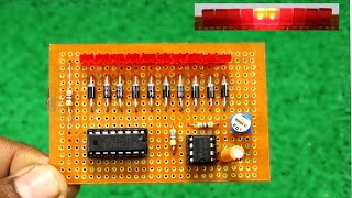 DIY Knight Rider Scanner LED Chaser Both Side Effect using CD4017 amp 555 IC  Circuit Diagram [upl. by Neerom758]