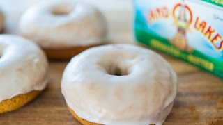 GLAZED PUMPKIN SPICE DOUGHNUTS RECIPE  FIFTEEN SPATULAS [upl. by Firmin]