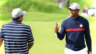 FULL REPLAY Tiger WoodsPatrick Reed Ryder Cup Friday Fourballs [upl. by Aznarepse]