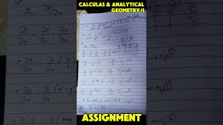 Calculus and Analytical Geometry  II  Chapter 13 Assignment Part 11 calculus calculusandanalysis [upl. by Ariel]