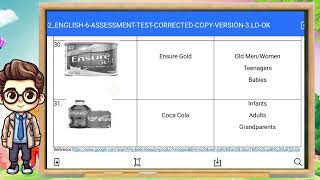 ENGLISH 6 SECOND PERIODICAL TEST [upl. by Rois711]