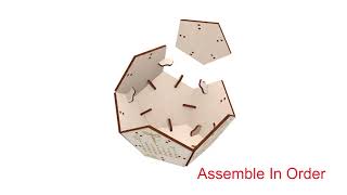 How To Assemble New Pattern 2022 Dodecahedron Desk Calendar [upl. by Acus]