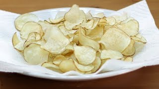 How to Make Thin Crispy Potato Chips  Easy Homemade Potato Chip Recipe [upl. by Artaed337]