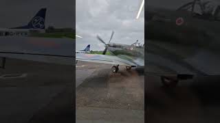 Spitfire start up at lee on solent airfield aviation spitfire startup plane fypシ゚viral [upl. by Ojela374]