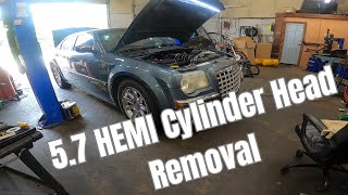 57 HEMI Cylinder Head Removal [upl. by Eiramacissej]