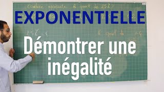 EXPONENTIELLE  Démontrer une inégalité [upl. by Yessac317]