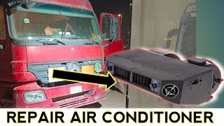 How To Repair Air Conditioner  EASY Way to Install Truck AC Under Dash Unit [upl. by Dremann211]