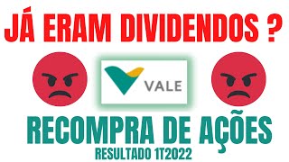 Vale  Ação VALE3  Recompra de ações e dividendos  Resultados 1T2022  Ibovespa caindo [upl. by Rustie388]