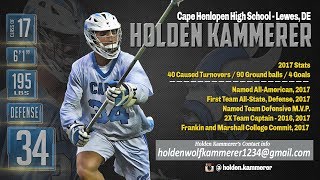 Holden Kammerer 2017 Highlights Cape Henlopen High School [upl. by Rahel322]