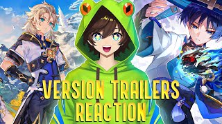 Reacting to ALL Genshin Impact Version Trailers v10  v45 [upl. by Emmerie]