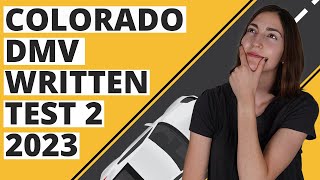 Colorado DMV Written Test 2 2023 60 Questions with Explained Answers [upl. by Eidnil]