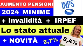 🔴AUMENTO PENSIONI 2024 💶  Riforma IRPEF  Tagli Pensioni 👉 LO STATO ATTUALE [upl. by Annavoj]