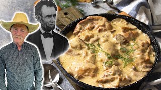 Making President Lincolns Favorite Meal  Chicken Fricassee [upl. by Rehsa362]