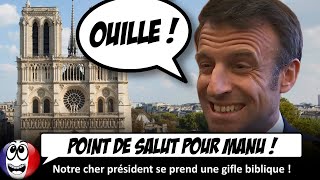 Macron la DANS LE CL Notre Dame de Paris [upl. by Yrro]